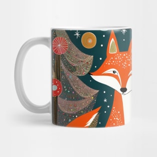 Two Christmas Foxes Mug